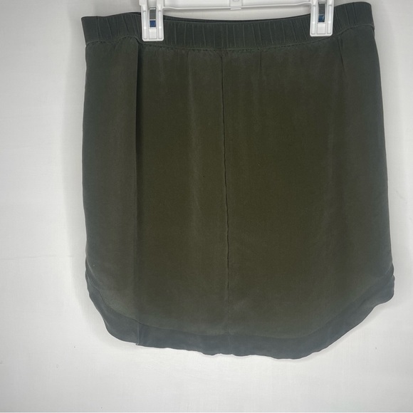 Madewell Olive green silk skirt, Medium - Picture 6 of 6